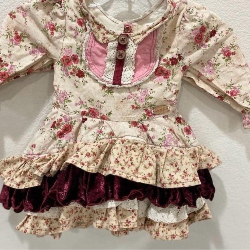 Baby Dress Sew N' Lov Girls Floral Ruffle Dress Multicolor Size 3-6 Months